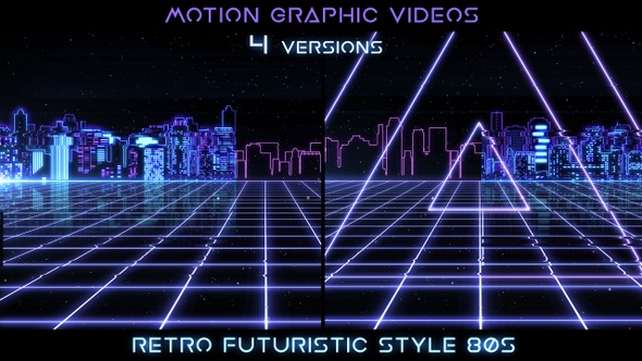 VideoHive Retro Futuristic Cyberpunk City 34178609