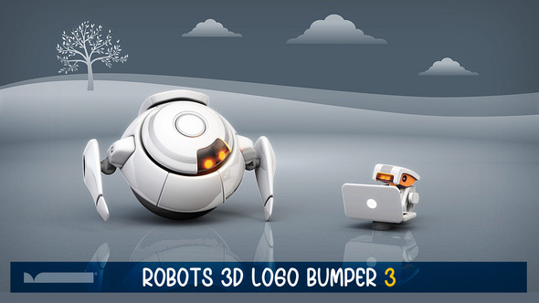 VideoHive Robots 3D Logo Bumper III 29745554