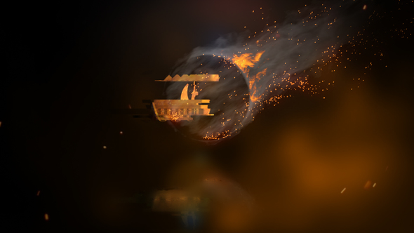 VideoHive Rotating Fire Logo Reveal 23438890