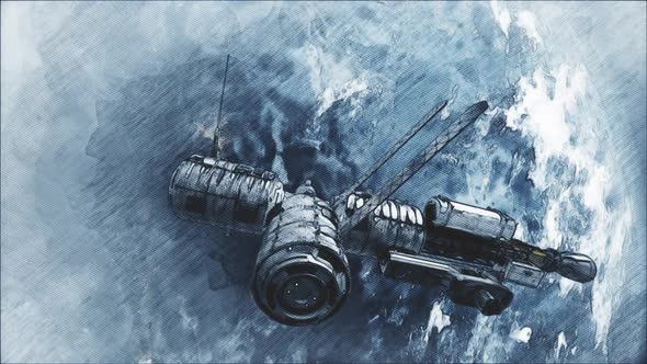 VideoHive SPACESHIP SKETCH 34175139