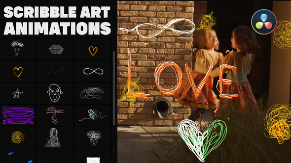 VideoHive Scribble Art Animations for DaVinci Resolve 36768145