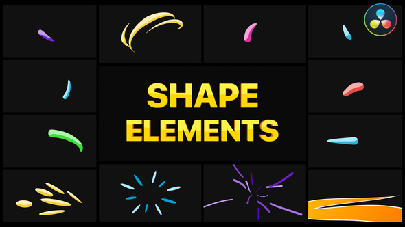 VideoHive Shape Elements Pack | DaVinci Resolve 36475606