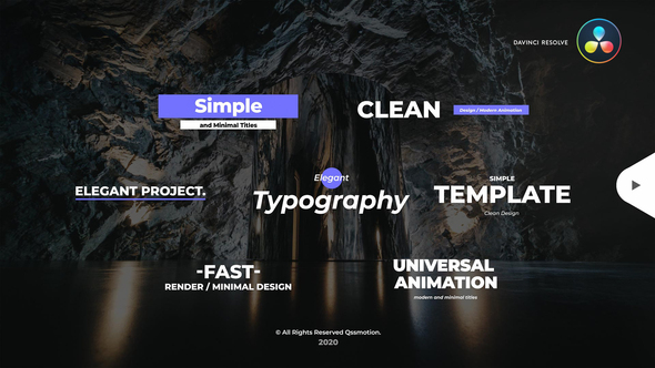VideoHive Simple and Minimal Titles Pack For DaVinci Resolve 33680791
