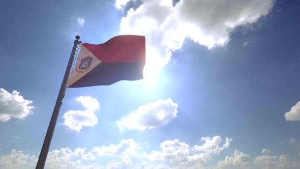 VideoHive Sint Maarten Flag (Netherlands) on a Flagpole V4 - 4K 34240200