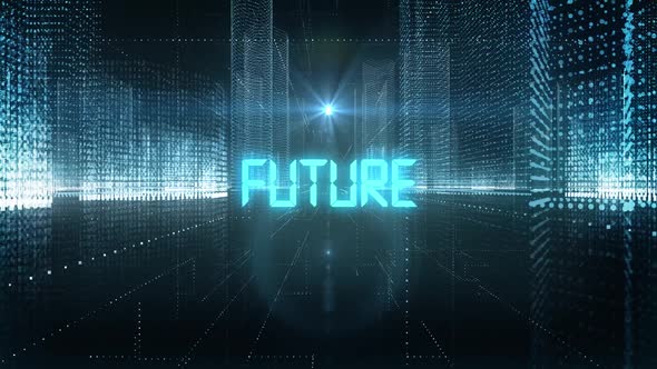 VideoHive Skyscrapers Digital City Tech Word Future 34242383
