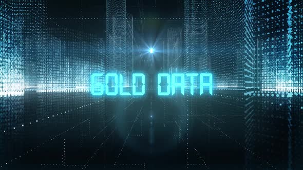 VideoHive Skyscrapers Digital City Tech Word Gold Data 34242375
