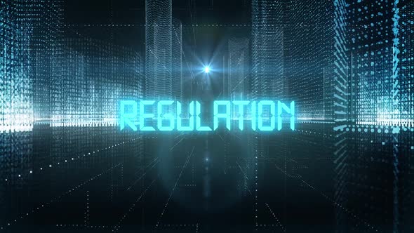 VideoHive Skyscrapers Digital City Tech Word Regulation 34242374