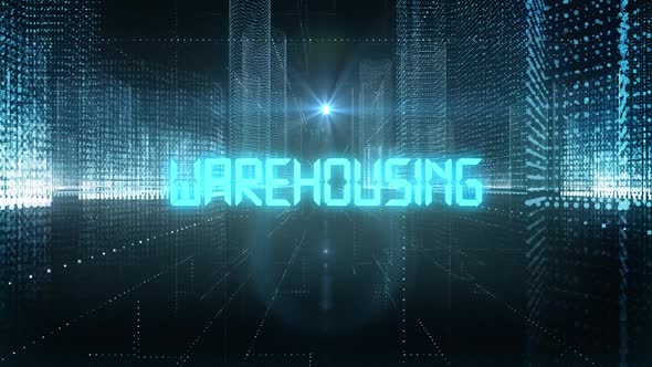 VideoHive Skyscrapers Digital City Tech Word Warehousing 34242376