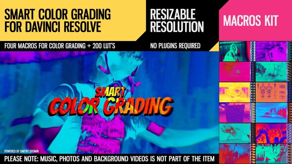 VideoHive Smart Color Grading for DaVinci Resolve 30213349