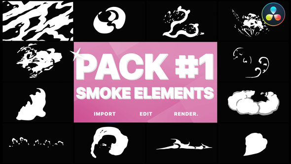 VideoHive Smoke Elements Pack 01 | DaVinci Resolve 33909621