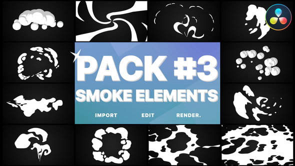 VideoHive Smoke Elements Pack 03 | DaVinci Resolve 38090927