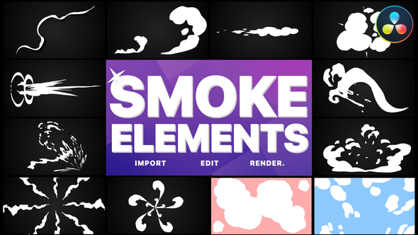 VideoHive Smoke Elements Pack 05 | DaVinci Resolve 36710288