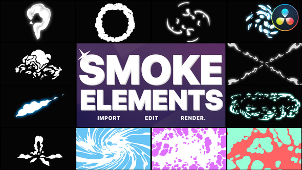 VideoHive Smoke Elements Pack 06 | DaVinci Resolve 37720749