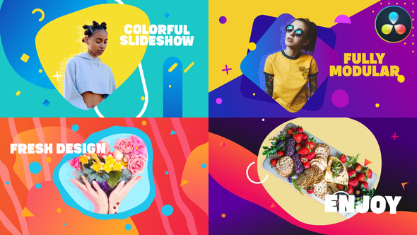VideoHive Smooth Colorful Slideshow | DaVinci Resolve 38490186