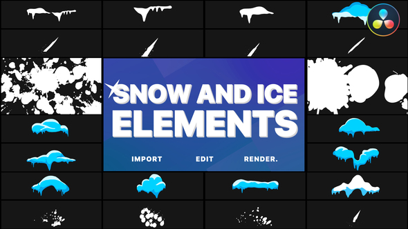 VideoHive Snow And Ice Elements | DaVinci Resolve 34975879