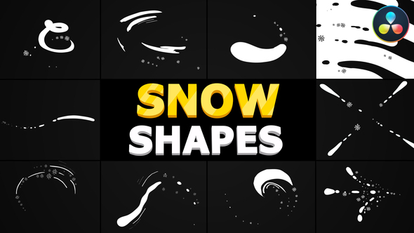 VideoHive Snow Shapes Pack | DaVinci Resolve 35122404