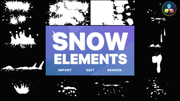 VideoHive Snowball Elements | DaVinci Resolve 34871060