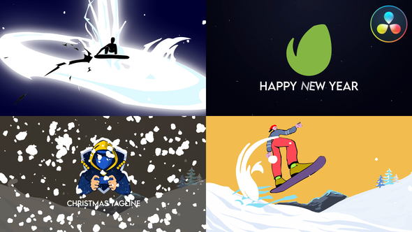 VideoHive Snowboard Logo Pack | DaVinci Resolve 35394112