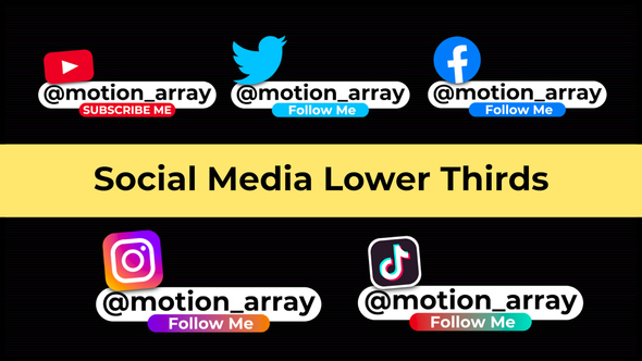 VideoHive Social Media Lower Thirds 32219823