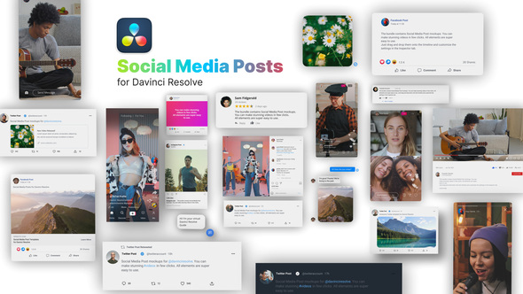 VideoHive Social Media Posts for Davinci Resolve 33533285