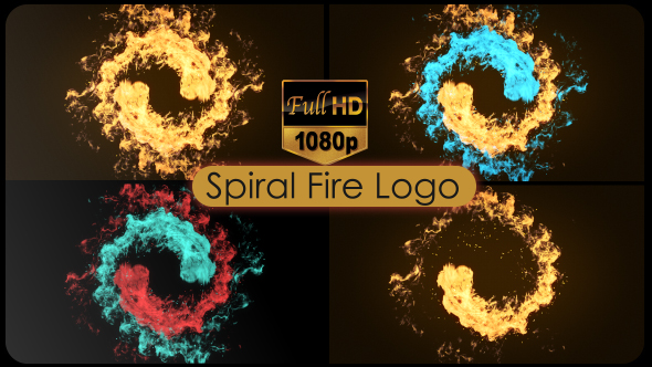 VideoHive Spiral Fire Logo 21072499