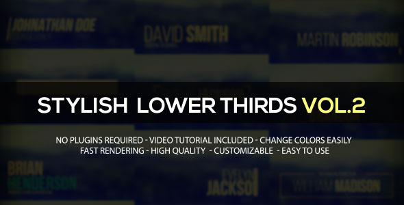 VideoHive Stylish Lower Thirds vol.2 12810844