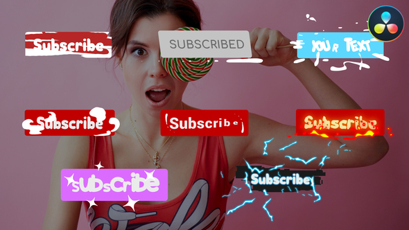 VideoHive Subscribe Buttons | DaVinci Resolve 38193151
