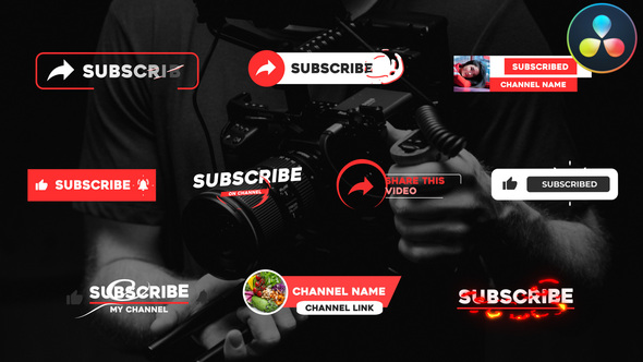 VideoHive Subscribe Lower Thirds | DaVinci Resolve 38354228