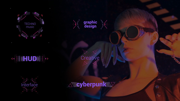VideoHive Techno HUD Titles 4K 32563915