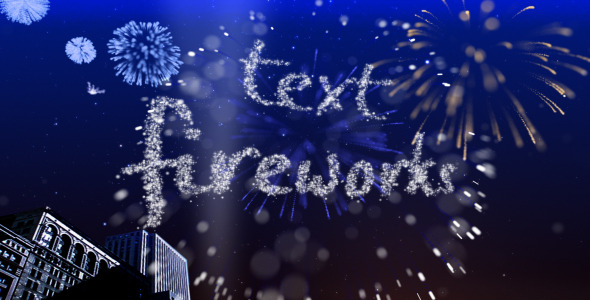 VideoHive Text Fireworks 307544