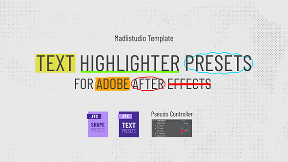 VideoHive Text Highlighter Presets 28871094
