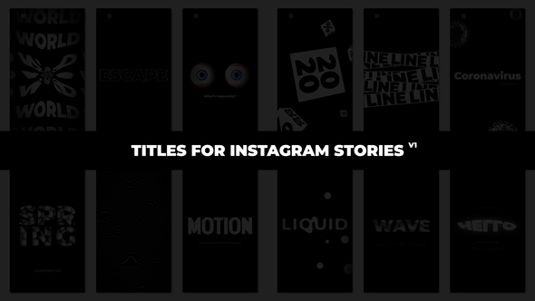 VideoHive Titles For Instagram Stories 28569434