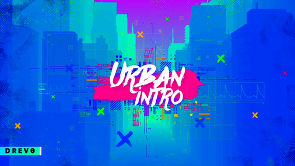 VideoHive Urban Opener/ True Hip-Hop Logo Intro/ City/ New York/ Brush/ Colorful/ Dynamic/ Street/ Basketball 28529065