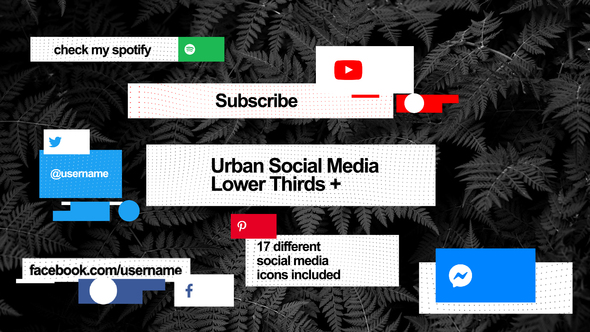 VideoHive Urban Social Media Lower Thirds 30928457