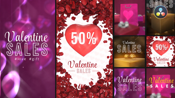 VideoHive Valentine Sales Stories Pack 35937461