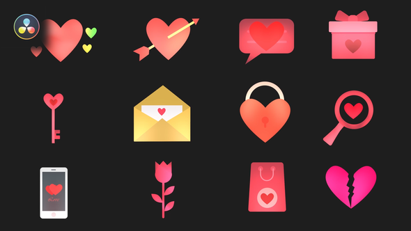 VideoHive Valentines Animated Icons 35762827