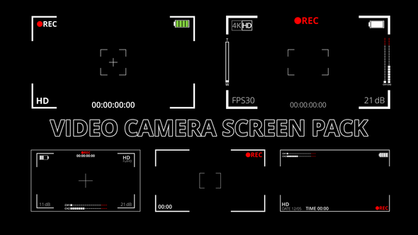 VideoHive Video Camera Screen Pack 32048041