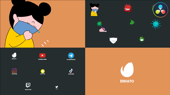 VideoHive Virus Logo Pack for DaVinci Resolve 36380940