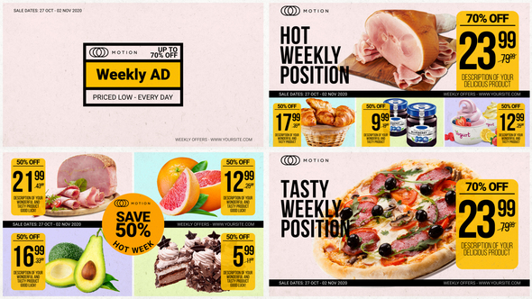 VideoHive Weekly Ad – Food Online Promo 28882684