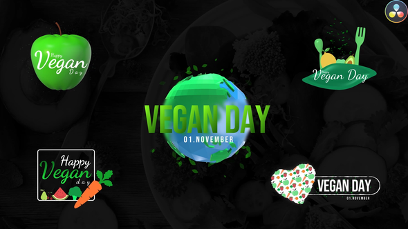 VideoHive World Vegan Day Titles 33931873