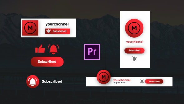 VideoHive Youtube Subscribe Elements- Premiere Pro 26207895