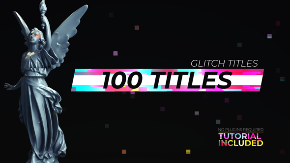 VideoHive 100 Glitch Titles 23022174
