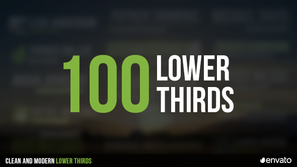 VideoHive 100 Lower Thirds 17408181
