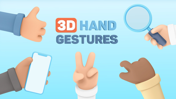 VideoHive 3D Hand Gestures 30620317