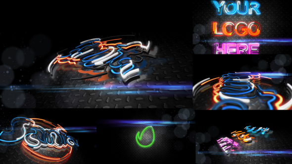 VideoHive Advance 3D Extrudes III ( Animated Neon Strokes ) 19323146