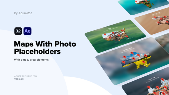 VideoHive Animated Maps With Photo Placeholder 38131987