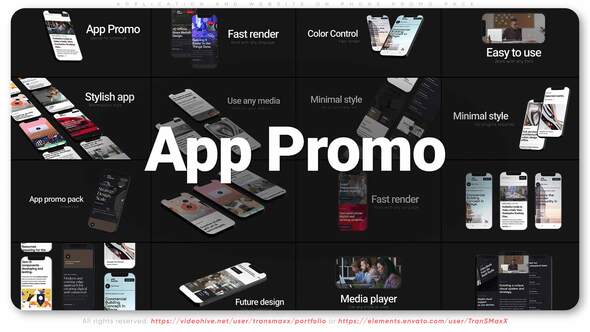 VideoHive Application and Website on Phone Promo Pack 31549980