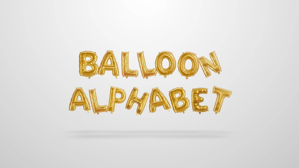VideoHive Balloons Alphabet 31906327