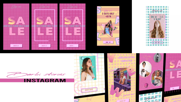 VideoHive Barbie Sale Stories Instagram 29978678
