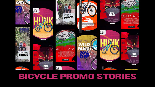 VideoHive Bicycle promo stories instagram 29997856